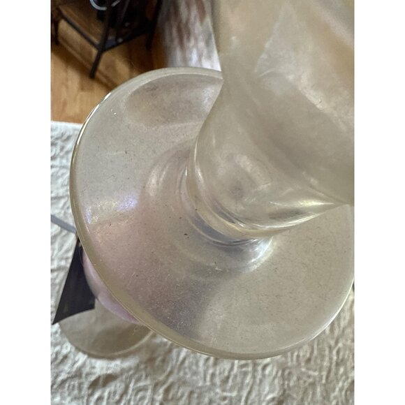 Vintage Murano Glass Pink & Blue Swirled Candlestick Made In Italy Cristalvi - Picture 7 of 13